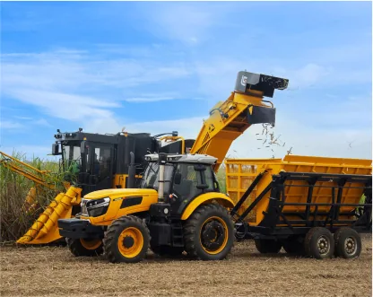Colheita de cana com equipamento LiuGong